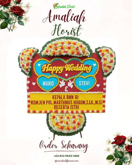 Papan Bunga Pernikahan Pangkat